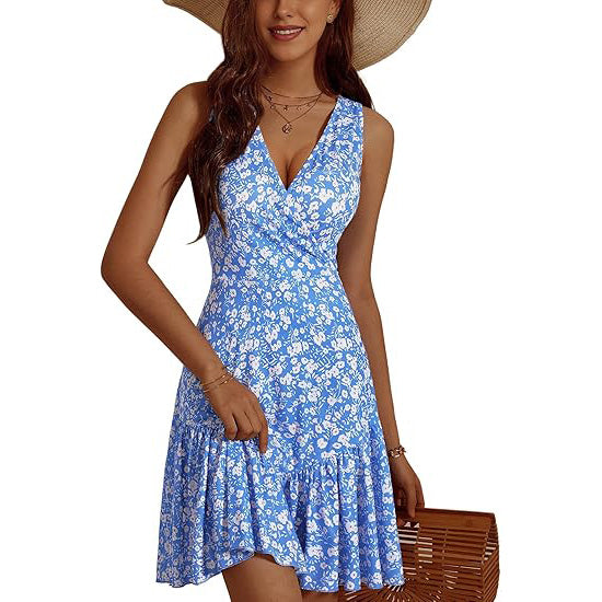 🔥Breezy & Flirty! V-Neck Wrap Dress w/ Deep Cutout✨ Sexy Beach Dress for Women💃 Summer Mini Dress | Floral Sundress TikTok Viral 🔥Breezy & Flirty! V-Neck Wrap Dress w/ Deep Cutout✨ Sexy Beach Dress for Women💃 Summer Mini Dress | Floral Sundress TikTok Viral